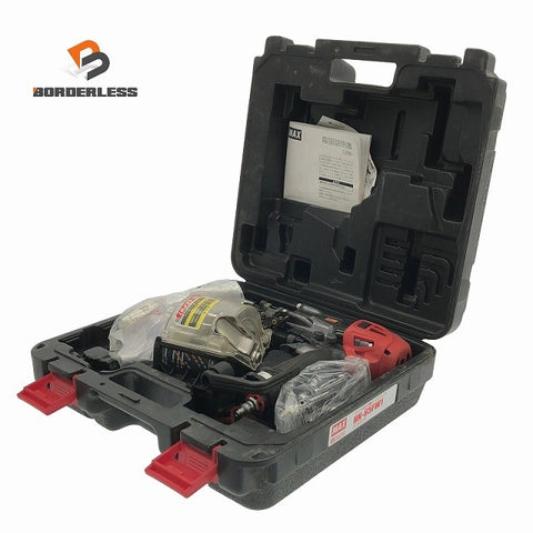 ☆中古品☆MAX マックス 65mm 高圧 コイルネイラ HN-65FW1 ケース付 型枠用モデル コンタクトップ エア釘打機 エア釘打ち機117296