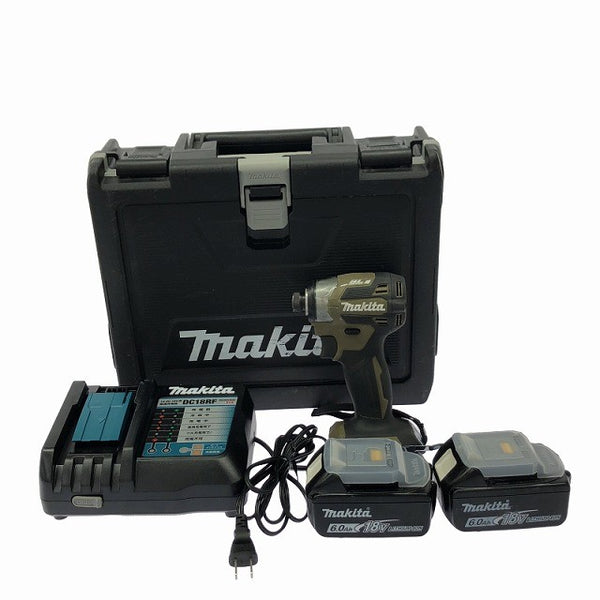 ☆中古品☆makita マキタ 18V 充電式インパクトドライバ TD173DRGXO オリーブ バッテリー2個(18V 6.0Ah)充電器 ケース付130168 - 3