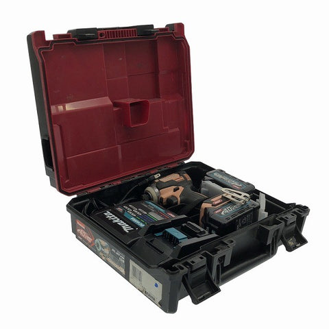 ☆中古品 限定色☆makita マキタ 40Vmax 充電式インパクトドライバー TD001GDXFC オレンジ/フレッシュカッパー フルセット117731 - 0
