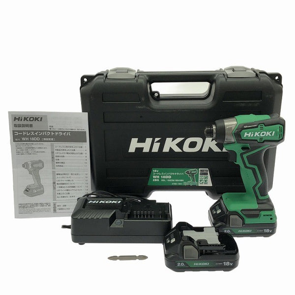 ☆未使用品☆HiKOKI ハイコーキ 18V コードレスインパクトドライバ WH18DD(2BG) バッテリ2個(18V2.0Ah) 充電器付き132596 - 3
