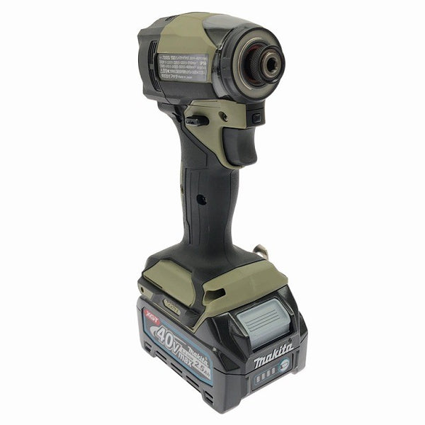 ☆未使用品☆ makita マキタ 40Vmax 充電式インパクトドライバ TD005GRDXO オリーブ バッテリー2個(2.5Ah)充電器 ※ロゴに傷134658 - 5