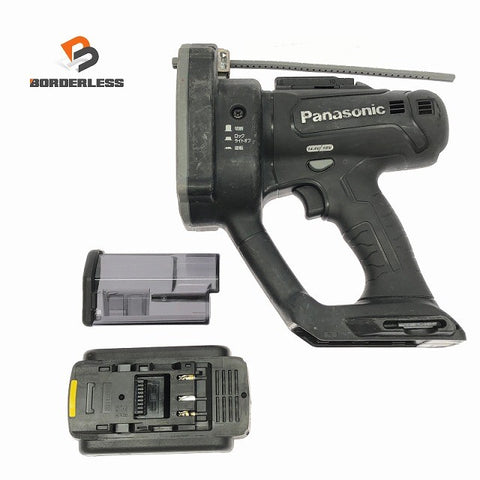 ☆中古品☆Panasonic パナソニック 14.4V/18V 充電全ネジカッター EZ45A8 黒 バッテリー1個(18V 5.0Ah) パーツ付 コードレス137525