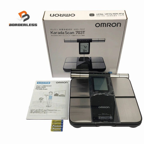 ☆未使用品☆OMRON オムロン Karada Scan 703T 体重体組成計 KRD-703T 黒/ブラック Bluetooth対応133416