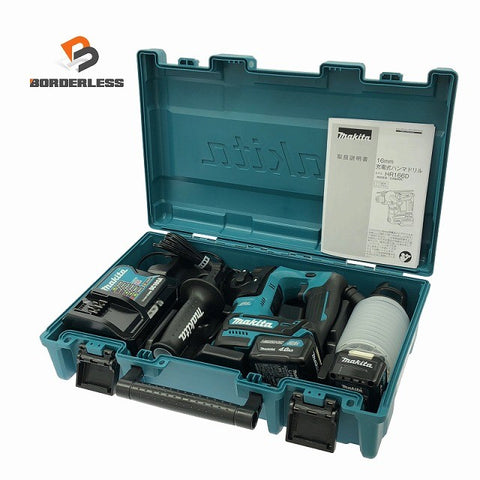 ☆未使用品☆makita マキタ 10.8V 充電式ハンマドリル HR166DSMX バッテリ2個(4.0Ah) 充電器 ケース付 コードレス ハンマードリル132580