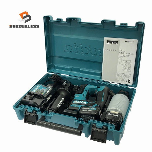 ☆未使用品☆makita マキタ 10.8V 充電式ハンマドリル HR166DSMX バッテリ2個(4.0Ah) 充電器 ケース付 コードレス ハンマードリル132580 - 1