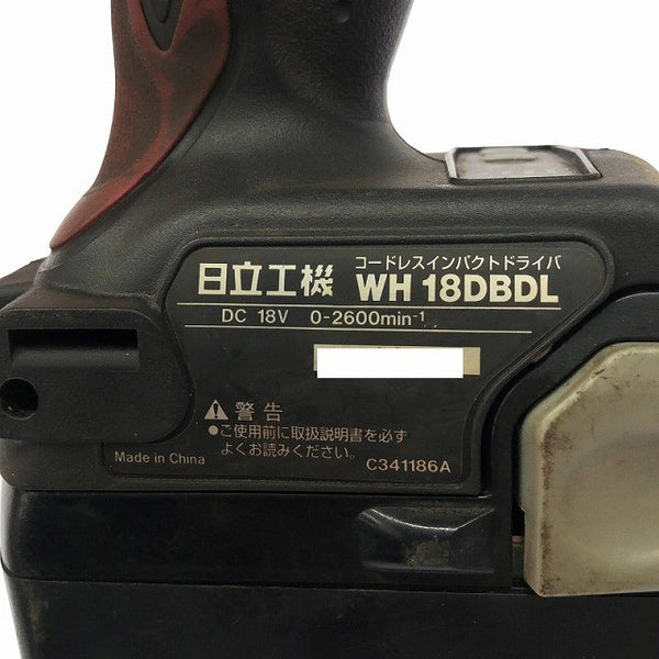 ☆中古品☆HITACHI 日立工機 18V コードレスインパクトドライバー WH18DBDL バッテリ2個(18V 3.0Ah)充電器 ケース付 充電式131678 - 8