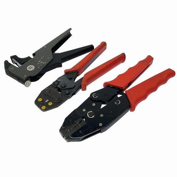 ☆中古品3点☆ デンサン 圧着工具 DC-1213 ロブスター 圧着工具 絶縁被覆付閉端接続子用 AK-25MA ワイヤーストリッパー LS-55127866 - 4
