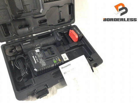 ☆未使用品☆Panasonic パナソニック 10.8V 充電圧着機 EZ1W31F10S-B バッテリー(10.8V 2.0Ah) 充電器 ケース付き116914 - 0