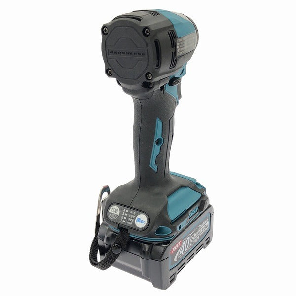 ☆未使用品☆makita マキタ 40Vmax 充電式インパクトドライバ TD005GRDX 青/ブルー バッテリ2個(2.5Ah) 充電器 ケース付132936 - 6