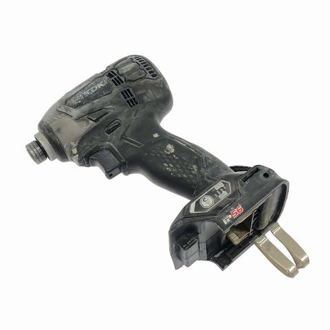 ☆中古品☆HiKOKI ハイコーキ 18V コードレスインパクトドライバー WH18DDL2 黒/ブラック 本体のみ 電動工具119915 - 0
