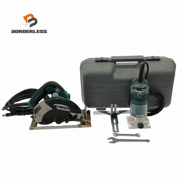 ☆中古品☆makita マキタ 165mm 電子造作用精密マルノコ 5710C RYOBI トリマ MTR-40 大工道具 木材加工132575 - 1