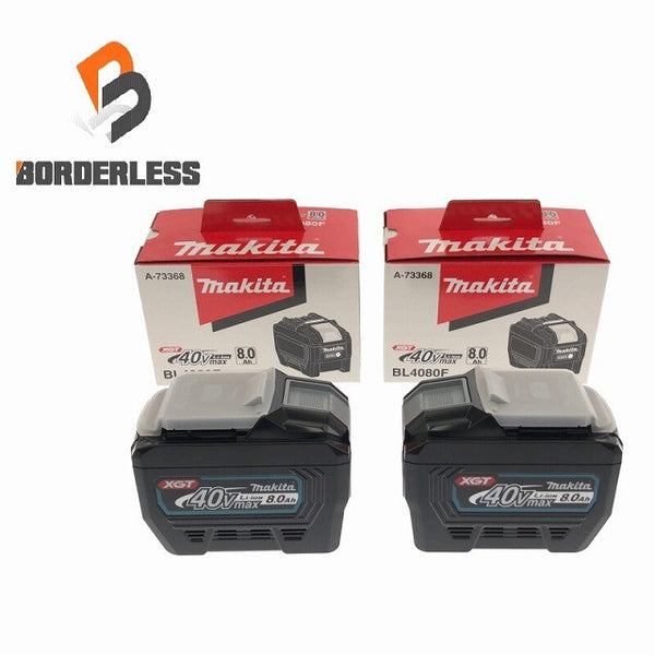 ☆未使用2個セット☆makita マキタ 40Vmax 8.0Ah 純正リチウムイオンバッテリー BL4080F LITHIUM-ION 急速 残量表示 電池 蓄電137320 - 1