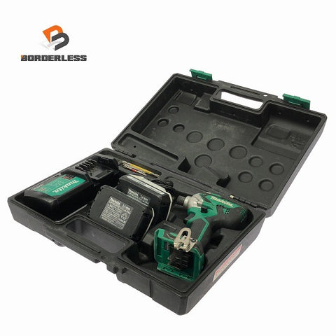 ☆中古品☆makita マキタ 18V 充電式インパクトドライバー MTD002DSX バッテリー2個(1.5Ah) 充電器 ケース ビット3本付129568