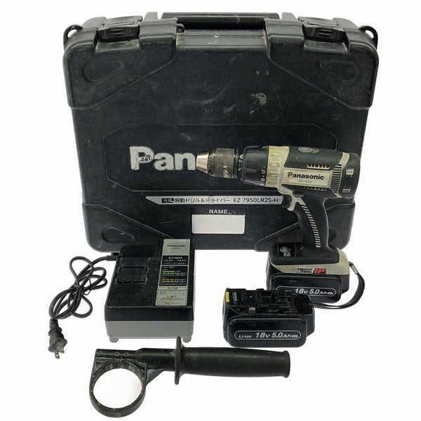 ☆中古品☆Panasonic パナソニック 18V 充電振動ドリル＆ドライバー EZ7950 バッテリー2個(18V 5.0Ah) 充電器セット134308 - 3