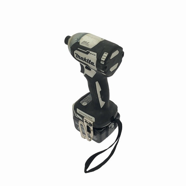 ☆比較的綺麗☆makita マキタ 14.4V 充電式インパクトドライバー TD160D 白/ホワイト バッテリー1個(14.4V 6.0Ah)充電器 ケース付 - 6
