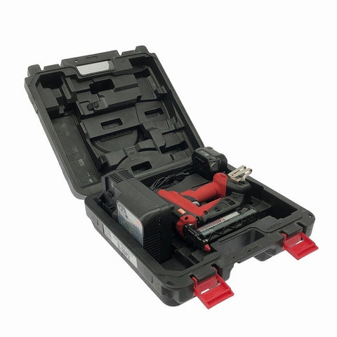 ☆中古品☆MAX マックス 14.4V 35ｍｍ 充電式ピンネイラ TJ-35P2 バッテリー1個(14.4V 3.0Ah) 充電器 ケース付き126002 - 0