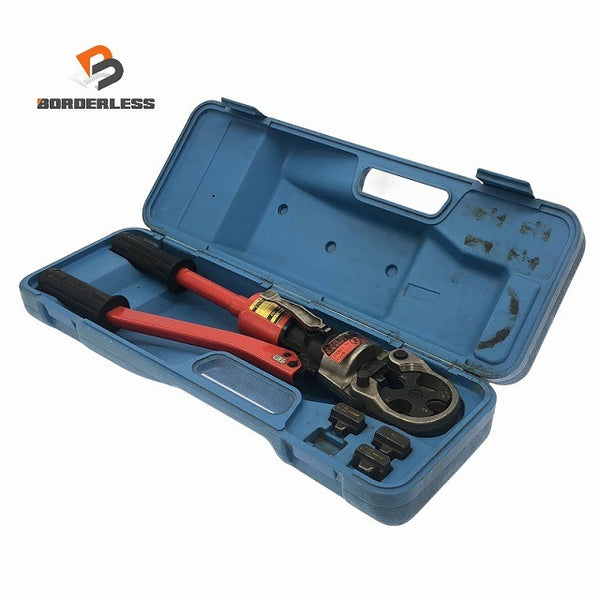 ☆中古品☆IZUMI イズミ 泉精器 圧着端子用 手動油圧式工具 9H-150 ダイス ケース付 手動式 圧着工具 圧着機 ハンドプレス135973 - 1