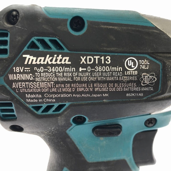 ☆中古品☆USmakita マキタ 18V 充電式インパクトドライバ XDT13 本体のみ 電動工具 締め付け - 9