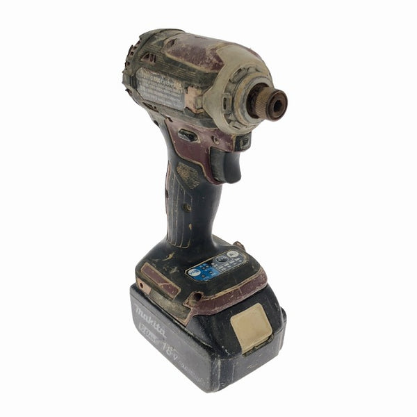 ☆中古品☆makita マキタ 18V 充電式インパクトドライバ TD171D レッド/赤 バッテリー1個(18V6.0Ah)付 - 4