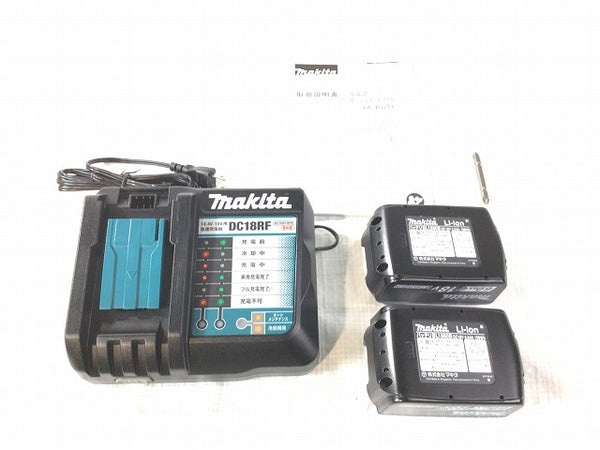 ☆未使用品☆ makita マキタ 18V 充電式ドライバドリル DF487DRGX 青/ブルー バッテリ2個(18V 6.0Ah) 充電器 ケース付き - 10