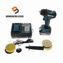 ☆極美品☆ makita マキタ 18V 充電式サンダポリッシャ PV300DRG 青/ブルーバッテリー1個(5.0Ah)充電器+パーツ 研削 研磨機 - 1