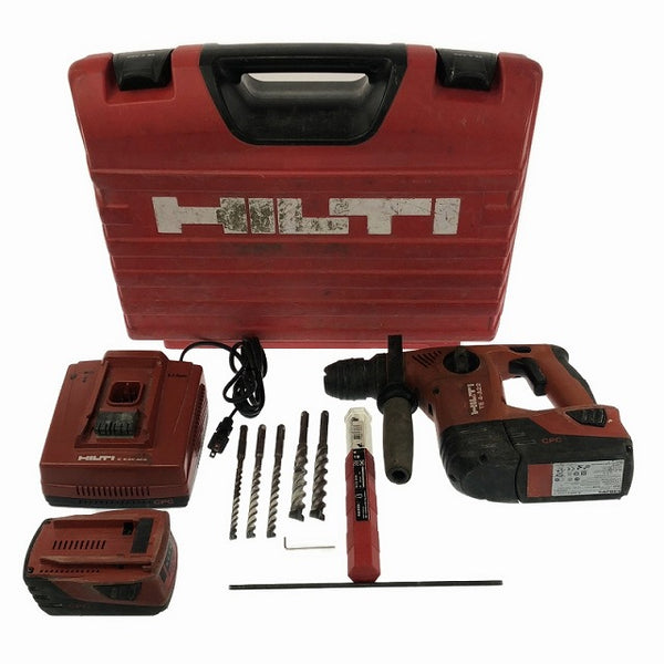 ☆中古品☆HILTI ヒルティ 22V 充電式ロータリーハンマードリル TE4-A22 バッテリ2個(5.2Ah) 充電器 ケース付 ハンマドリル - 4