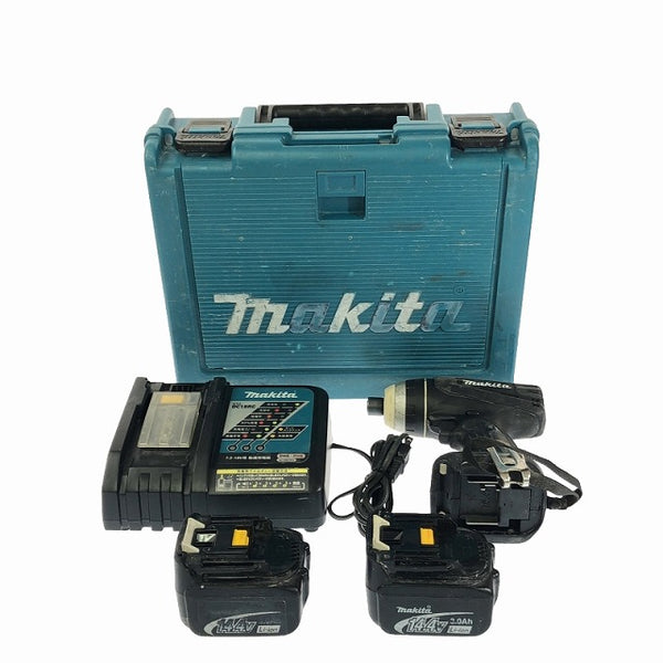 ☆中古品☆ makita マキタ 14.4V 充電式インパクトドライバ TP131DRFXB 黒/ブラック バッテリ2個(3.0Ah) 充電器 ケース付 - 4