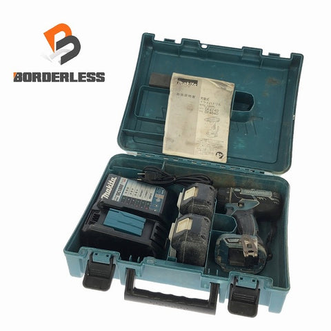 ☆中古品☆ makita マキタ 18V 充電式ドライバドリル DF484DRGX バッテリー2個(18V 6.0Ah) 充電器 ケース付き ブラシレス