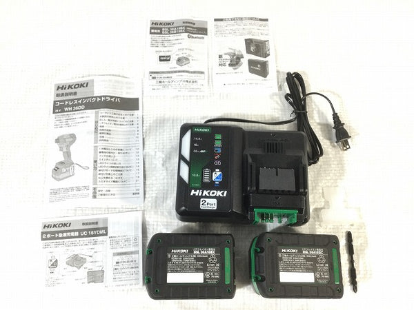 ☆未使用☆HiKOKI ハイコーキ 36V コードレスインパクトドライバー WH36DD(2XHLSZ) マルチボルトバッテリ2個(2.5Ah) 充電器 ケース - 10