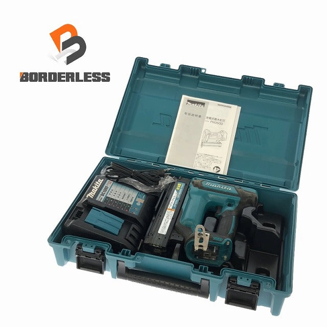 ☆中古品☆makita マキタ 18V 充電式面木釘打 FN350D 充電器 ケース付き フィニッシュネイラ 大工道具 内装 |  誰もが安心できる工具専門のリユース工具販売専門店Borderless