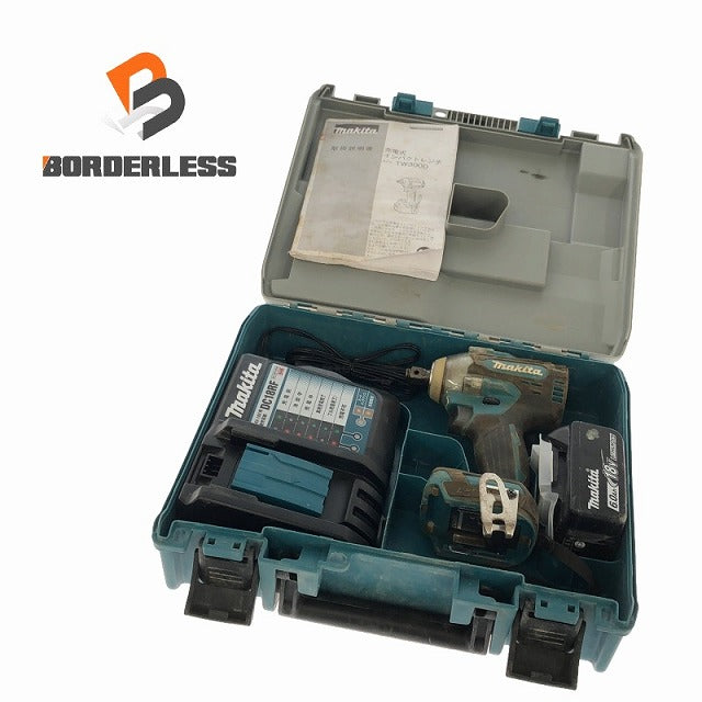 ☆中古品☆makita マキタ 18V 充電式インパクトレンチ TW300D バッテリー(18V 6.0Ah) 充電器 ケース付き 電動工具 |  誰もが安心できる工具専門のリユース工具販売専門店Borderless