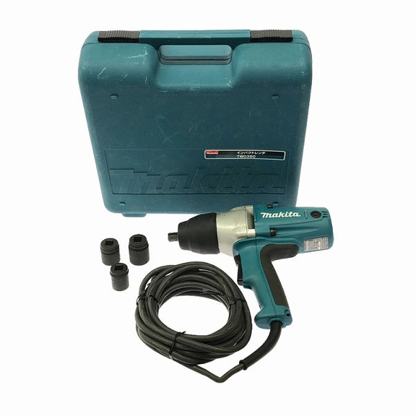 ☆比較的綺麗☆makita マキタ インパクトレンチ TW0350 ソケット3個 ケース付き 100V 締め付け - 4