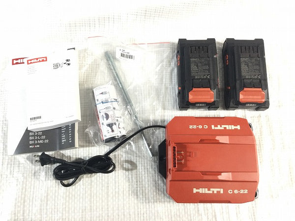 ☆未使用品☆ HILTI ヒルティ 22V バッテリー式鋲打機 BX3-ME-22 NURON 本体+バッテリー2個+充電器+パーツ+ケース Bluetooth対応 - 10