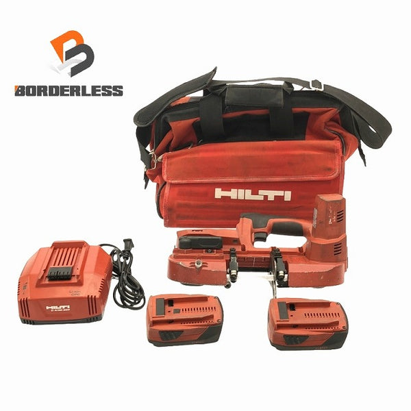 ☆中古品☆HILTI ヒルティ 充電式バンドソー SB 4-22 バッテリー2個(B22/3.0) 充電器 ケース付き 電動工具 切断機 - 1