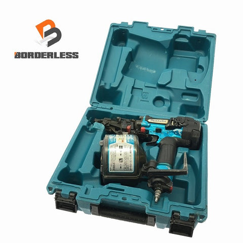 ☆中古品☆makita マキタ 65mm 高圧 エア釘打機 AN635HM 青 ケース付 エア釘打ち機 ロール釘打機 ロール釘打ち機 コイルネイラ