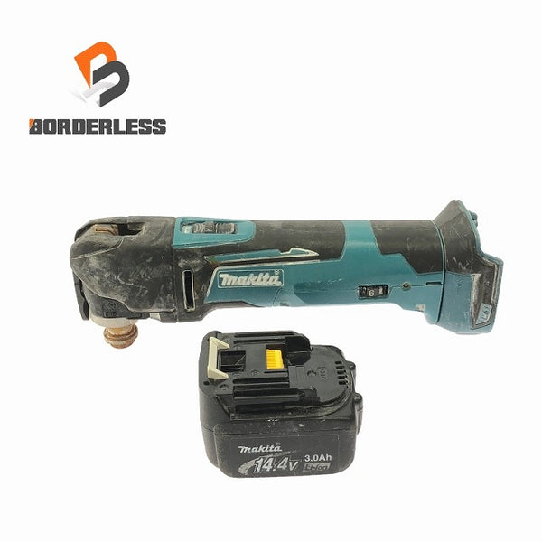 ☆中古品☆makita マキタ 14.4V 充電式マルチツール TM41D バッテリー(14.4V 3.0Ah) コードレス カットソー マルチパワーツール - 1