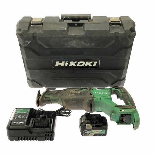 ☆中古品☆ HIKOKI ハイコーキ 36V 130mm セーバーソー CR36DA(XP) バッテリ1個(2.5Ah) 充電器 ケース付き - 4