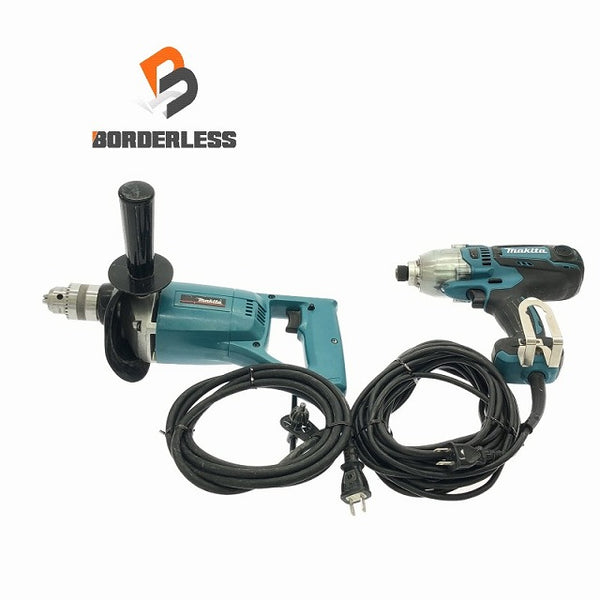 ☆中古品 2点セット☆ makita マキタ 100V 120mm ダイヤコアドリル 6300T インパクトドライバー TD0220 電動ドリル - 1