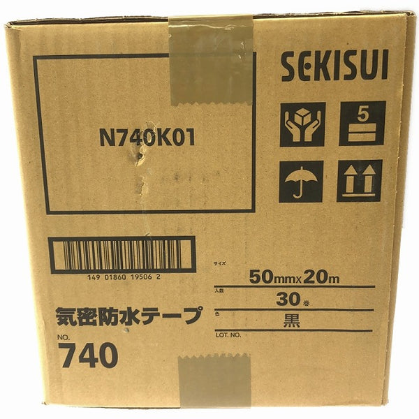 ☆未使用品 30巻き☆ セキスイ 積水化学工業 気密防水テープ 50mm×20m 黒 N740K01 NO.740 1ケース30巻き 1箱 アクリル系 - 9