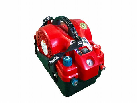 ☆中古品☆makita マキタ 高圧/常圧(一般圧) エアコンプレッサー AC460SR 赤 100V 3L 内装用 小型 軽量 エアーコンプレッサー - 0