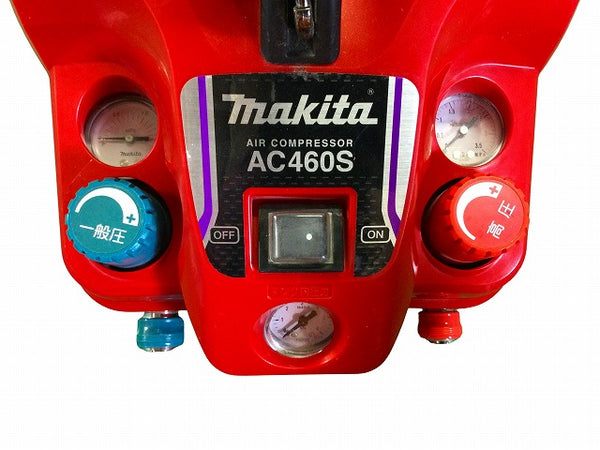 ☆中古品☆makita マキタ 高圧/常圧(一般圧) エアコンプレッサー AC460SR 赤 100V 3L 内装用 小型 軽量 エアーコンプレッサー - 7
