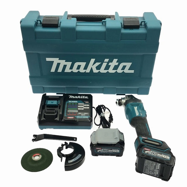 ☆未使用品☆makita マキタ 40Vmax 100mm 充電式ディスクグラインダー GA001GRDX バッテリ2個(40Vmax2.5Ah) 充電器 ケース付 - 4