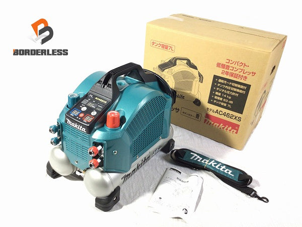 ☆未使用品☆makita マキタ 高圧/常圧 両用 エアコンプレッサー AC462XS 青 100V 7L コンパクト・低騒音 エアーコンプレッサー - 1