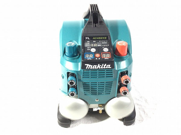 ☆未使用品☆makita マキタ 高圧/常圧 両用 エアコンプレッサー AC462XS 青 100V 7L コンパクト・低騒音 エアーコンプレッサー - 7