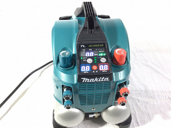 ☆未使用品☆makita マキタ 高圧/常圧 両用 エアコンプレッサー AC462XS 青 100V 7L コンパクト・低騒音 エアーコンプレッサー - 9