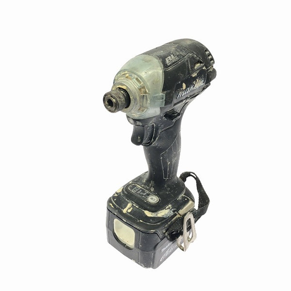 ☆中古品☆makita マキタ 14.4V 充電式インパクトドライバー TD137DRMXB 黒 バッテリ2個(4.0Ah) 充電器 ケース付 コードレス - 3