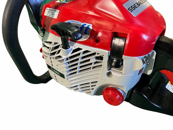 ☆未使用品☆SHINDAIWA 新ダイワ エンジンチェンソー SSE3400S ガイドバー40cm エンジン式 チェーンソー 造園 伐採 - 7