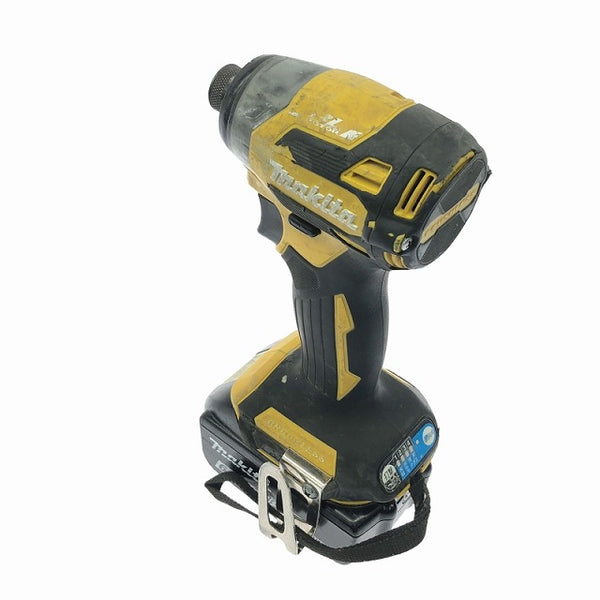 ☆中古品 限定色☆makita マキタ 18V 充電式インパクトドライバー TD173DGXFY 黄/イエロー バッテリ2個(6.0Ah) 充電器 ケース - 7