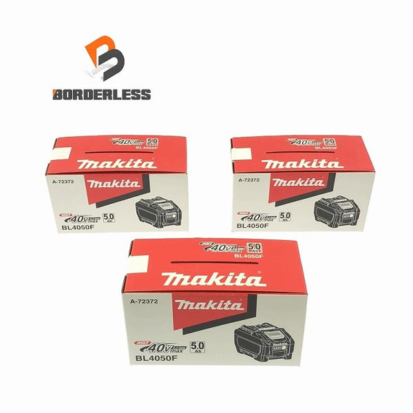 ☆未使用3個セット☆ makita マキタ 40Vmax 5.0Ah 純正リチウムイオンバッテリー BL4050F 高出力LITHIUM-ION電池 蓄電池 充電池 - 1