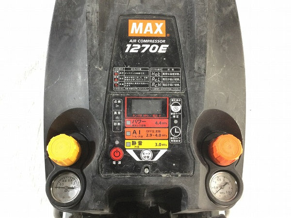 ☆中古品☆MAX マックス 常圧/高圧エアコンプレッサー AK-HL1270E 100V 11L 黒/ブラック エアーコンプレッサー エア工具 エアツール - 6